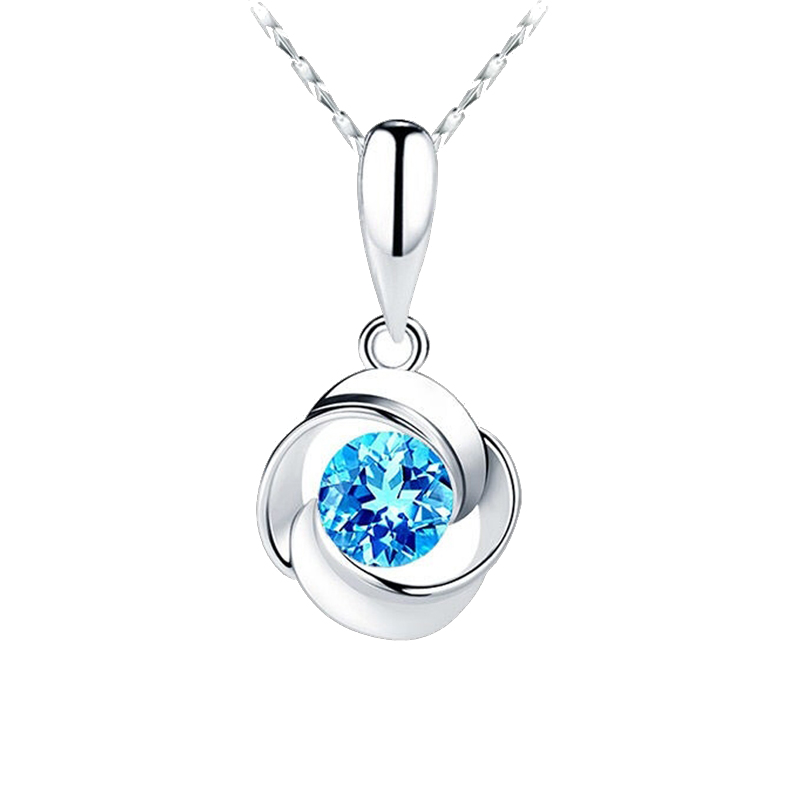 银千惠 纯银托帕石项链