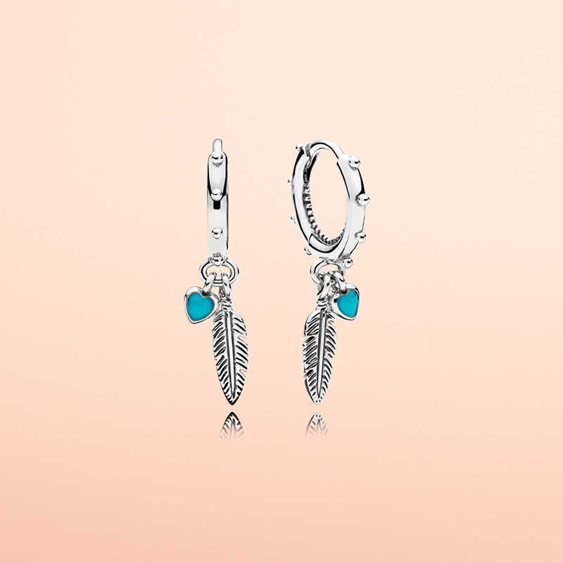 潘多拉 神圣羽毛耳饰