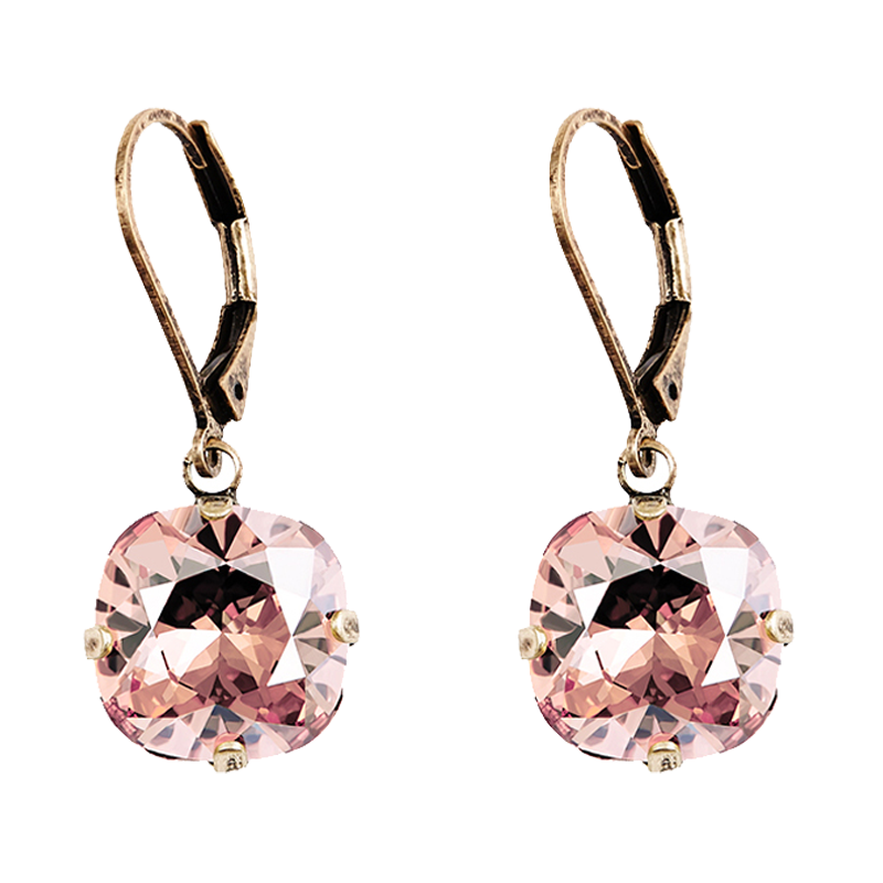 玛汀薇思 方形水晶耳饰