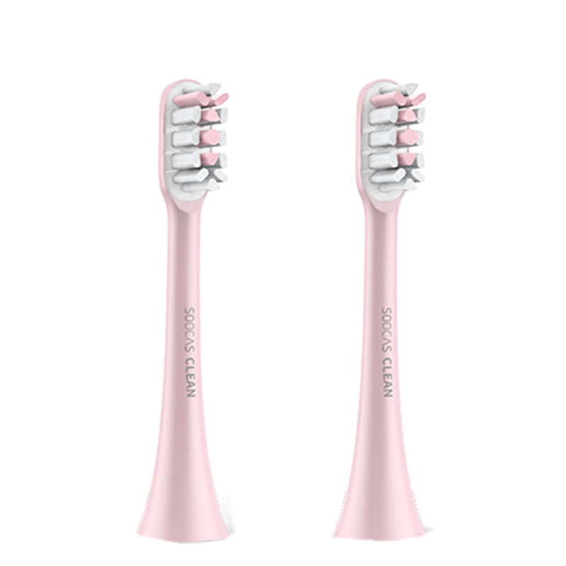 素士 通用清洁型粉色电动牙刷头
