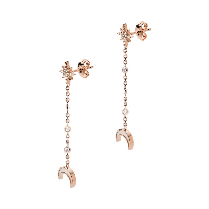 阿玛尼 925银长款耳饰