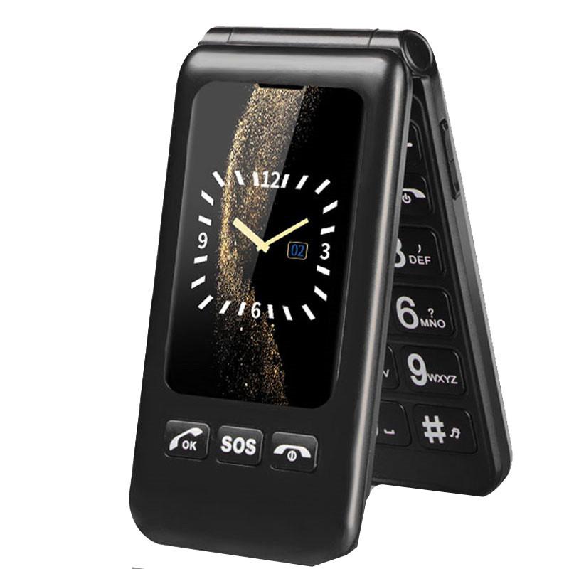 天语 双屏翻盖手老人机