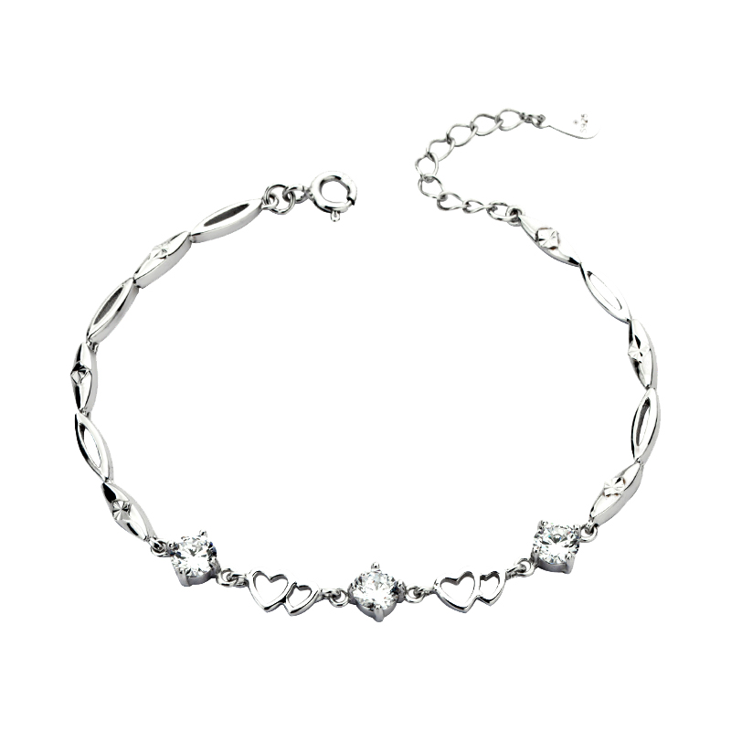 千寻海风 心心相恋银手链