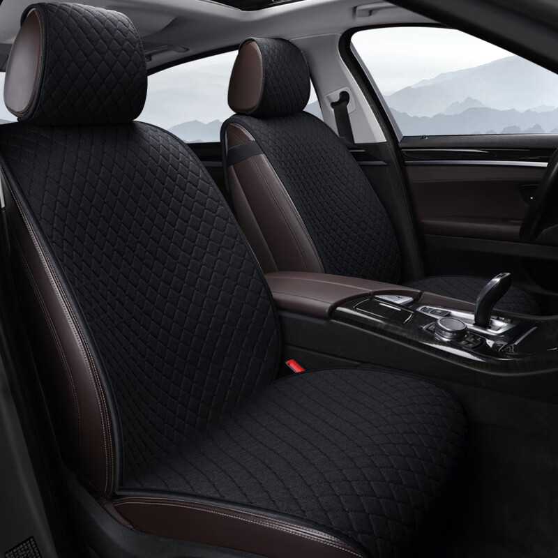 紫风铃纯亚麻座垫