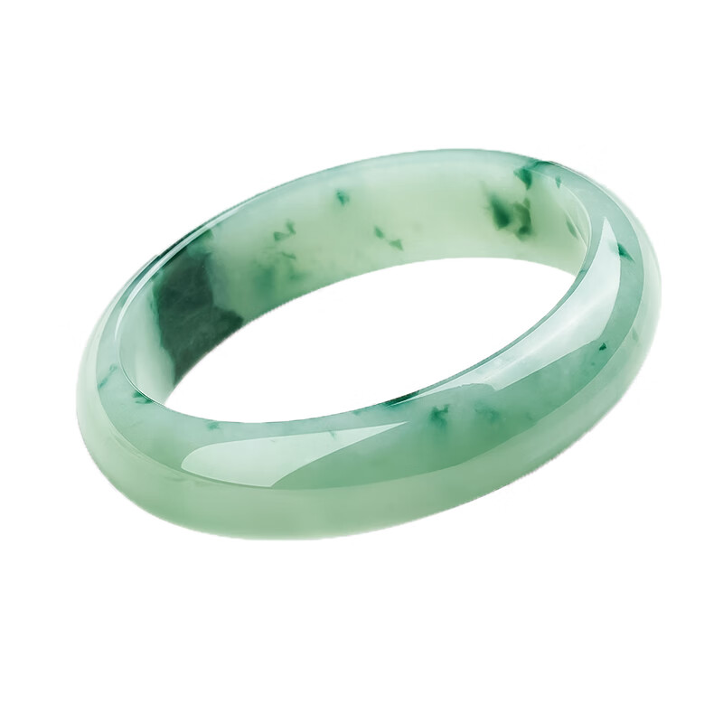 碧玉尊 飘绿冰种翡翠手镯