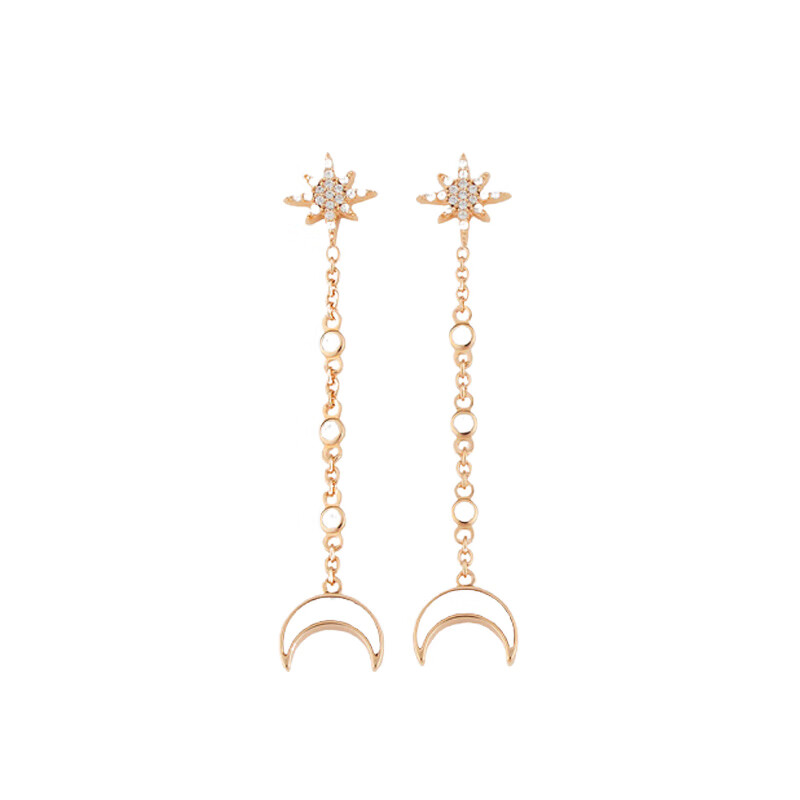 阿玛尼 月牙镶钻耳饰