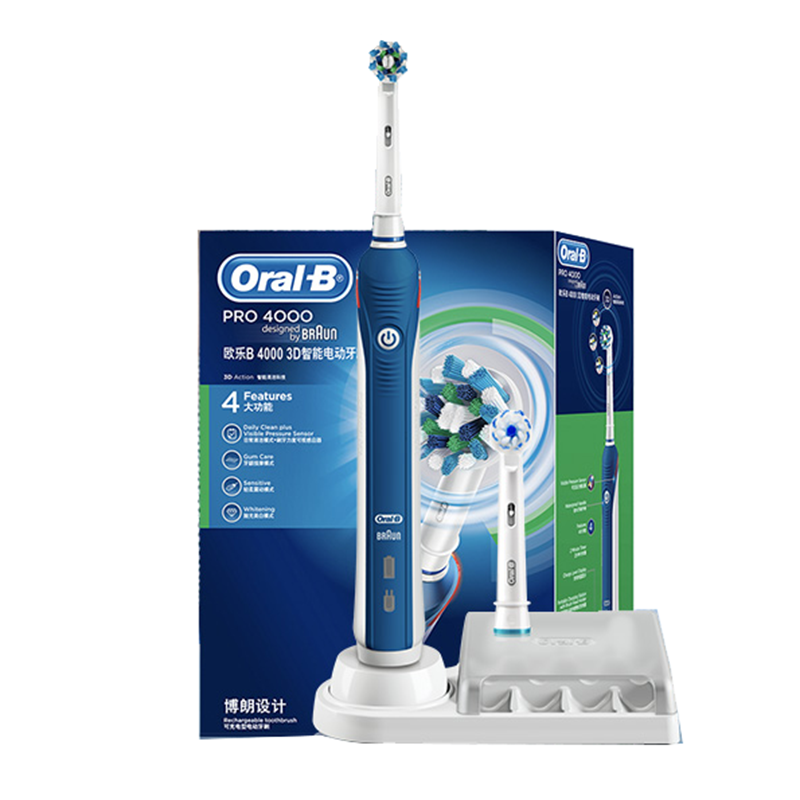 欧乐B P4000蓝电动牙刷