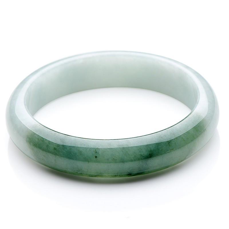 可玉可求 冰油青飘花玉手镯