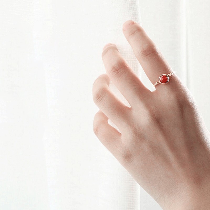 伊黛儿粉红水晶戒指