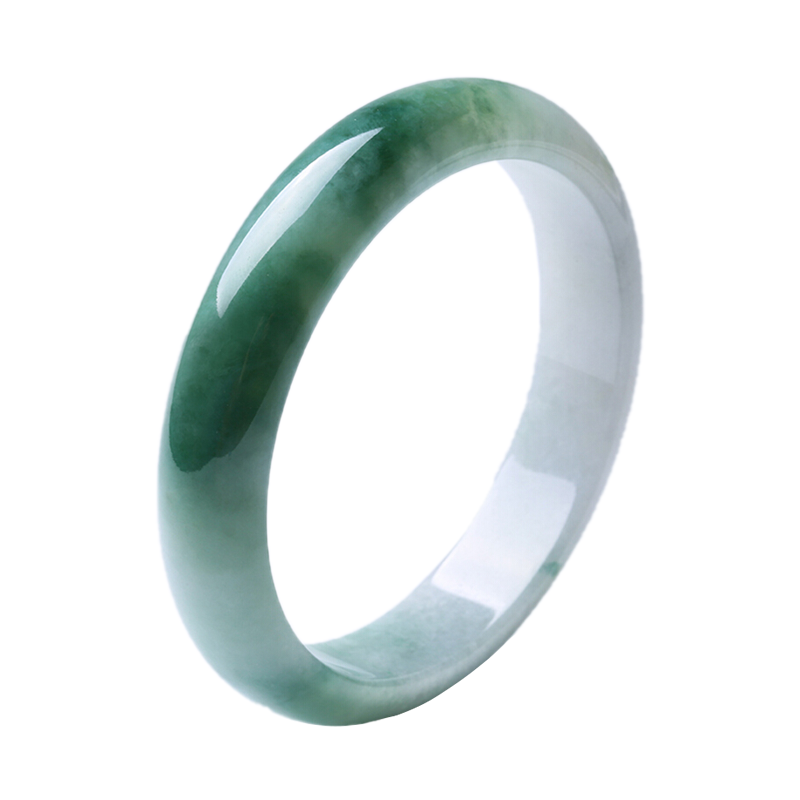 净心石 宽边设计翡翠手镯