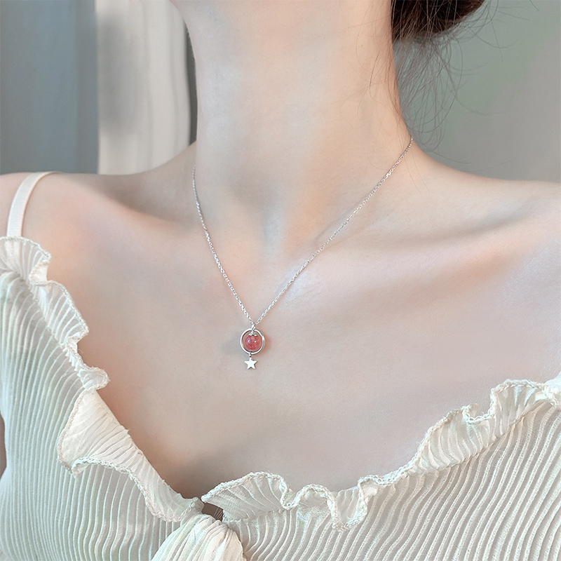 桑玛 草莓晶星星 项链