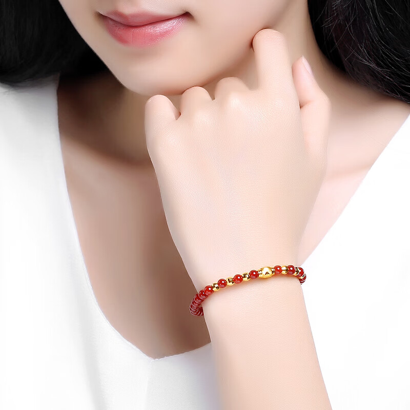 凤禧天然红玛瑙手链