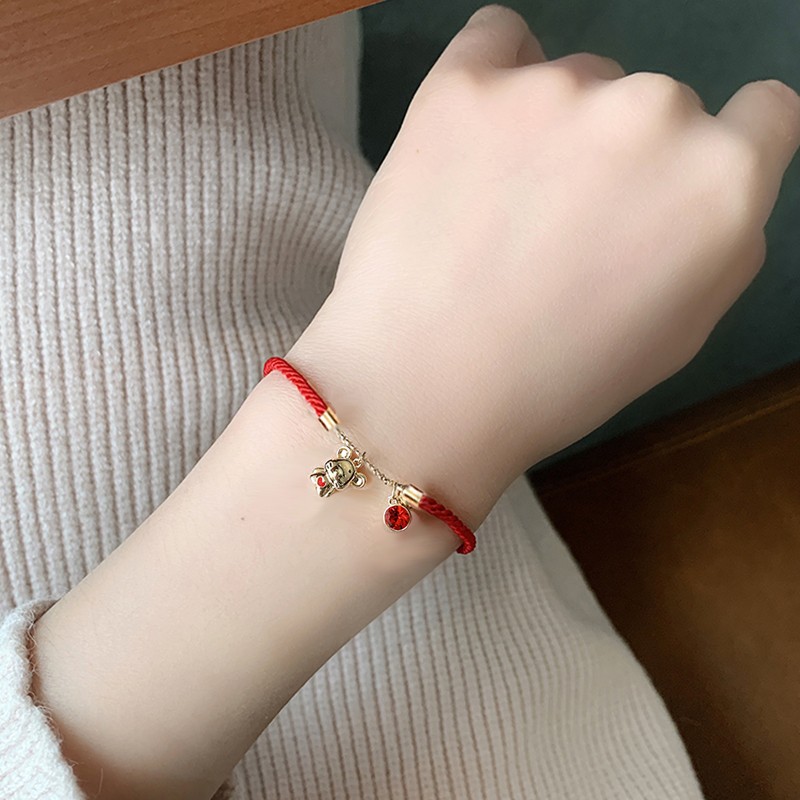 KJ 红绳送女朋友生肖鼠手链