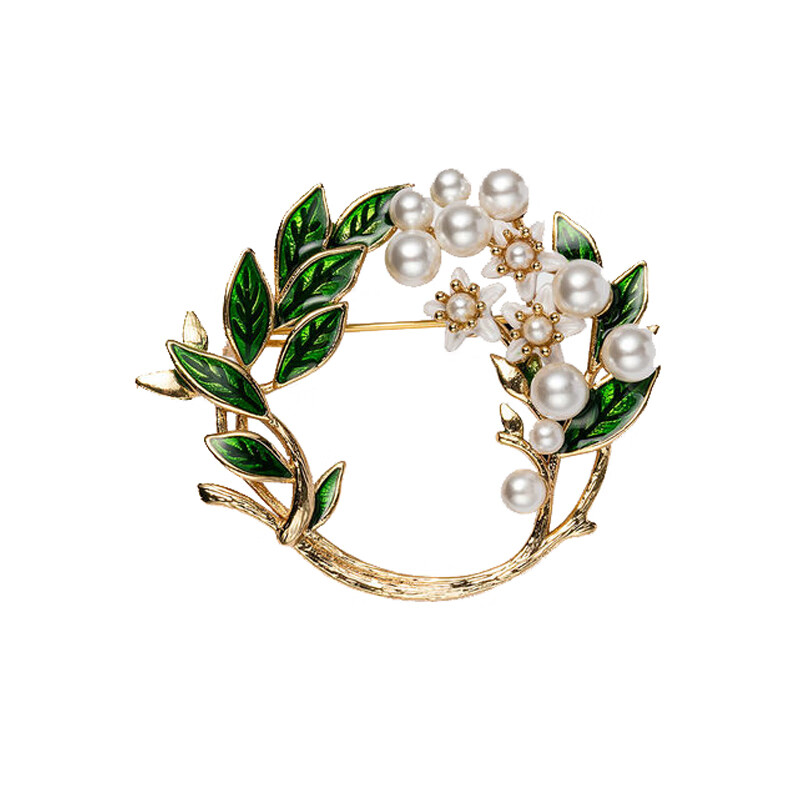 shes 栀子花环 胸针