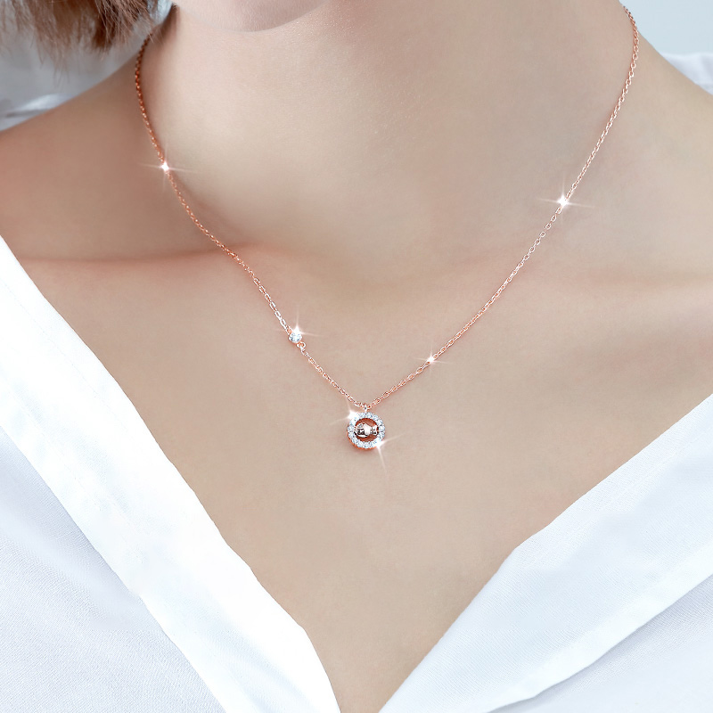 T400玫瑰金色项链