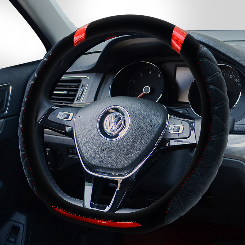 大众毛绒方向盘套