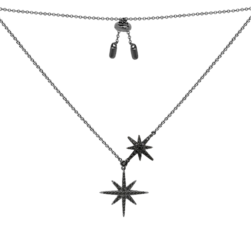 APM 玫瑰金双流星项链