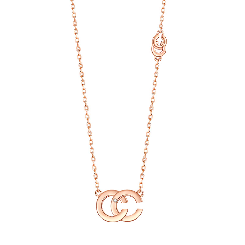 T400 锁骨链双C钻石 项链