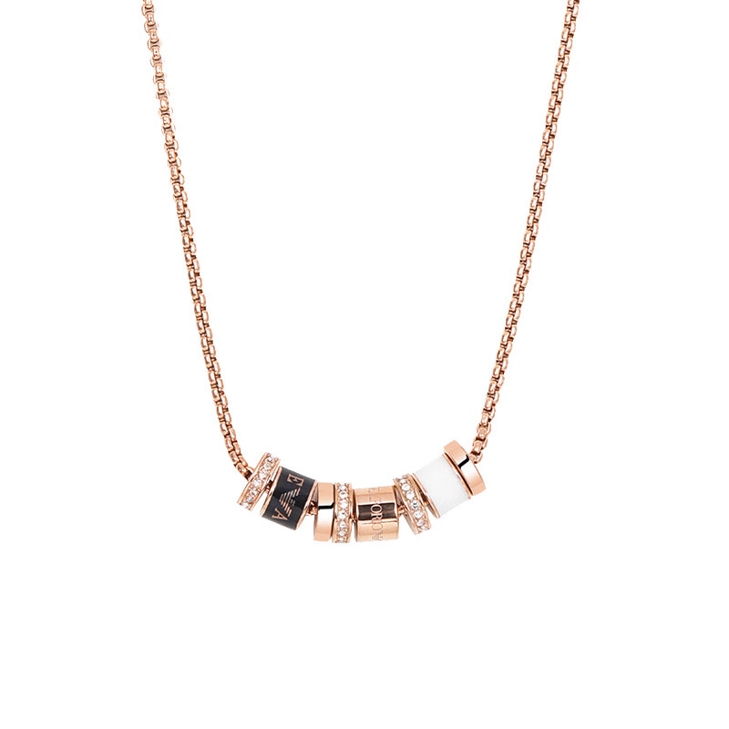 阿玛尼 镶钻串珠项链