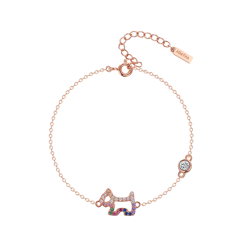 AGATHA 镂空小狗手链