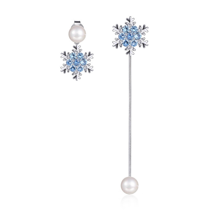 阿菲娜 雪花渐变不对称耳饰