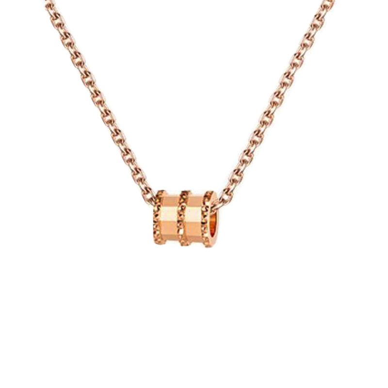 曼蒂娅 玫瑰金色银项链