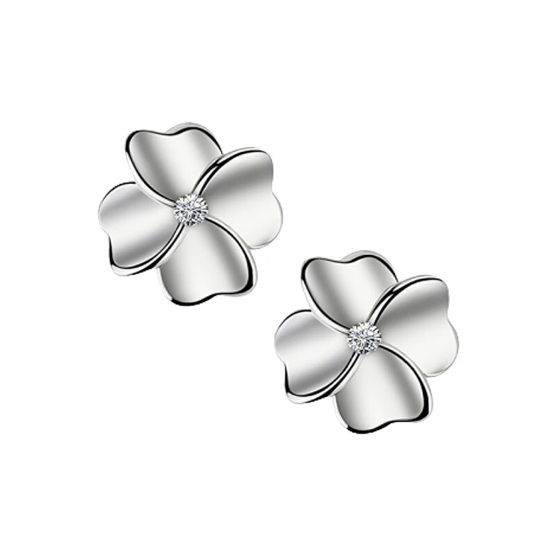 唯一 简约四叶草耳饰