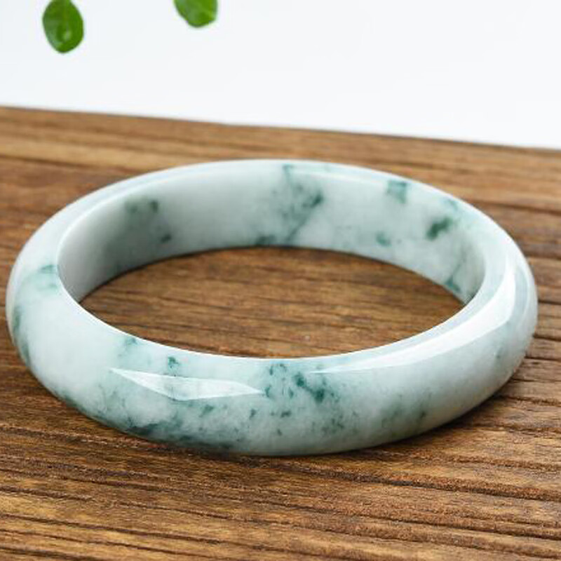 执玉珠宝 飘花温润 翡翠手镯