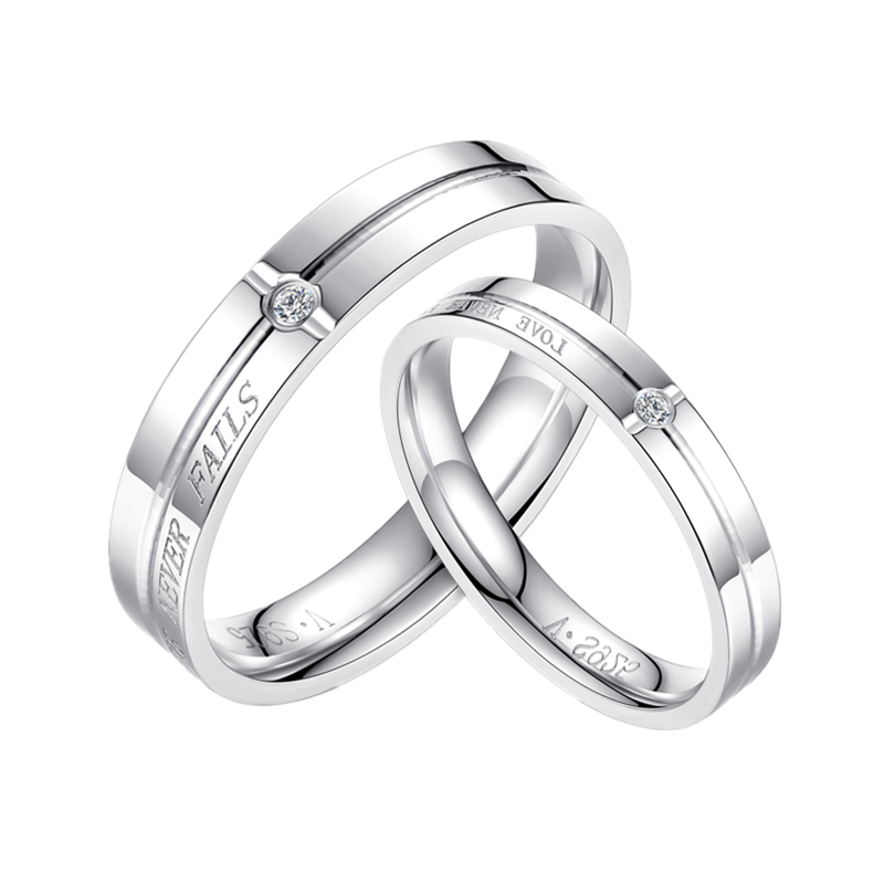 vana纯银闭口原创情侣对戒