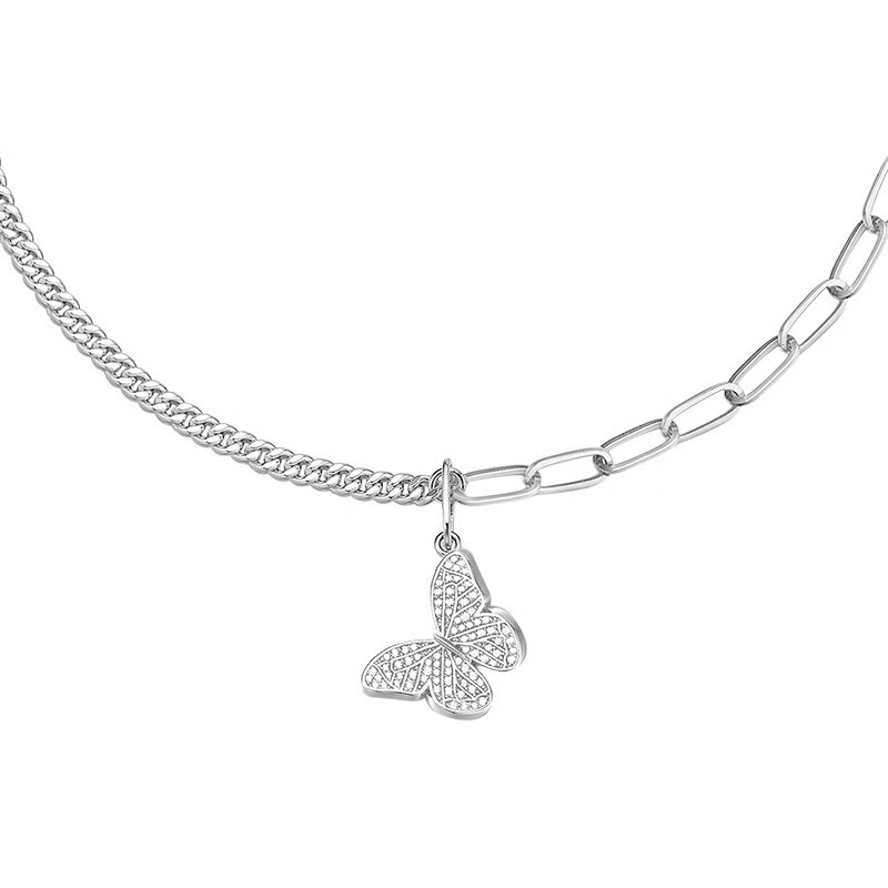 何方珠宝 蝴蝶链条项链