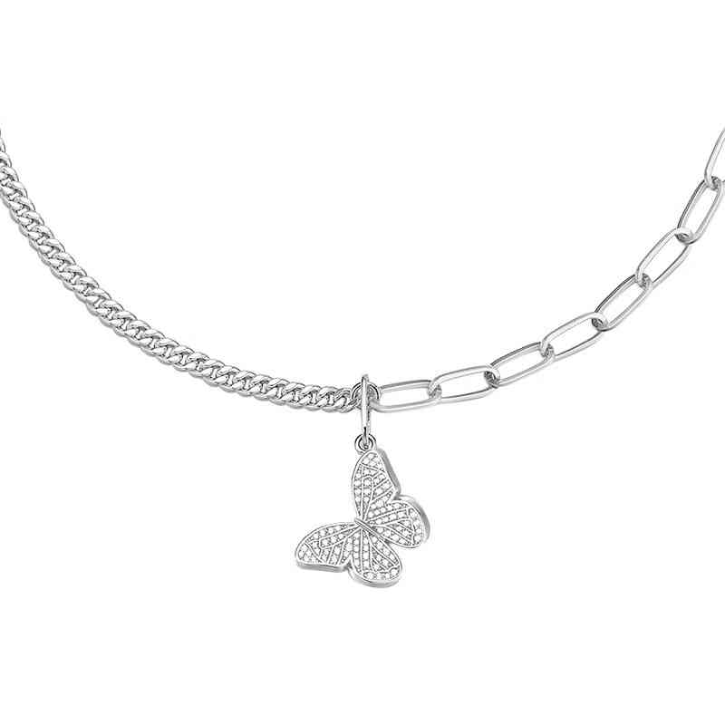 何方珠宝 镂空蝴蝶 项链