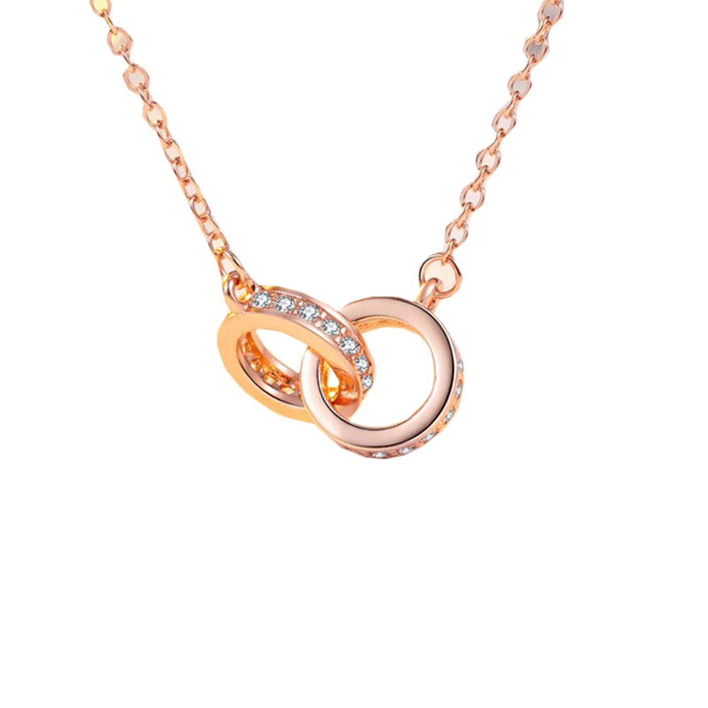 法蔻 双环吊坠项链