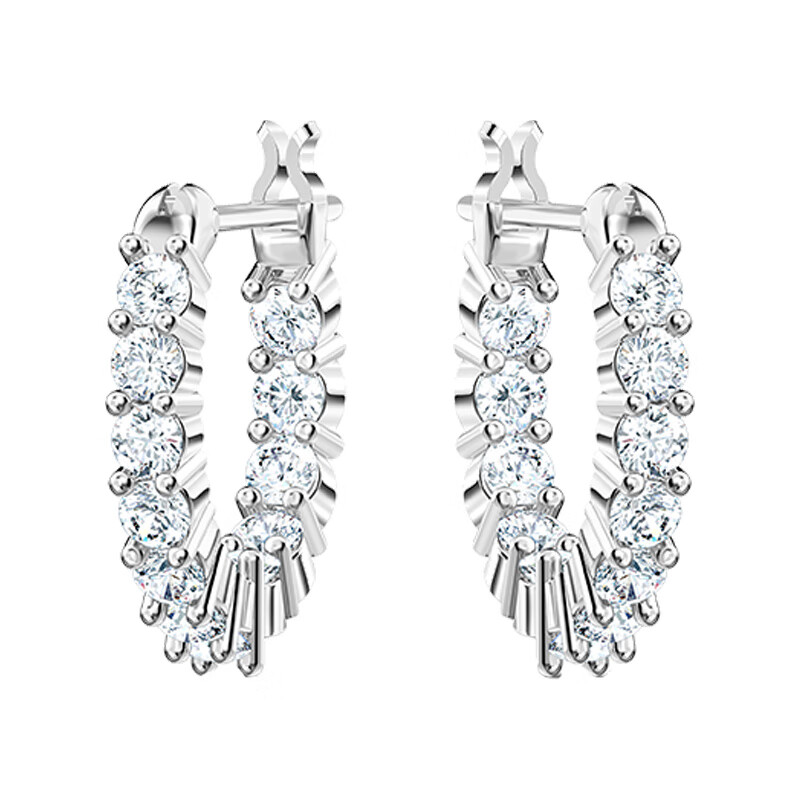 施华洛世奇仿水晶穿孔耳饰