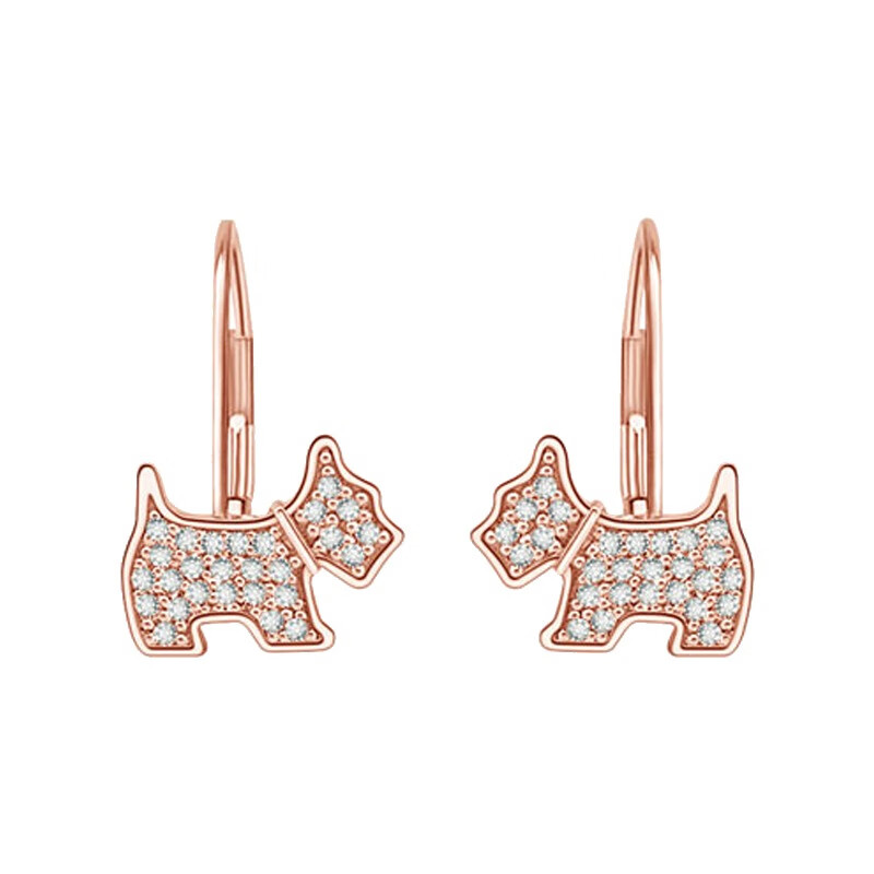 瑷嘉莎 闪耀锆石小狗耳环