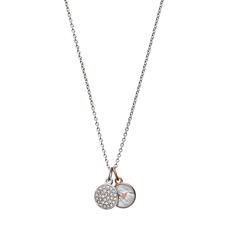 阿玛尼圆形镶钻项链