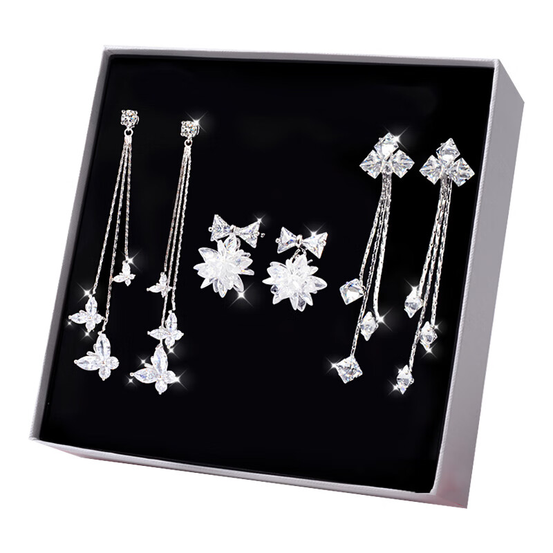 桑玛礼盒套装银针耳饰