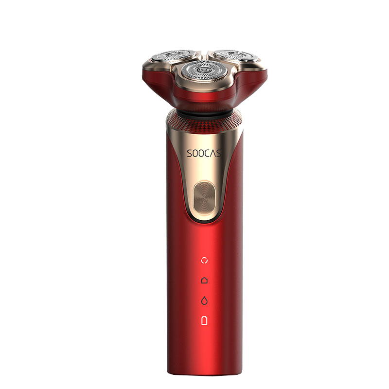 素士 干湿双剃耀眼红剃须刀