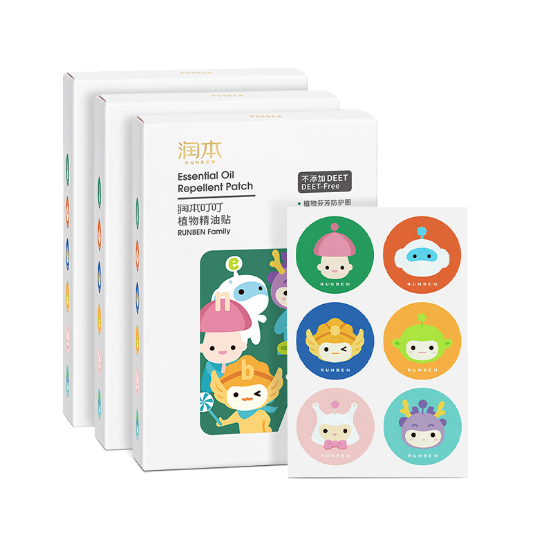 润本 多彩卡通植物精油贴