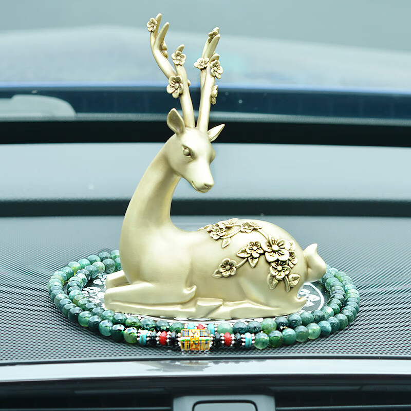 天雀 一鹿平安汽车内饰品摆件