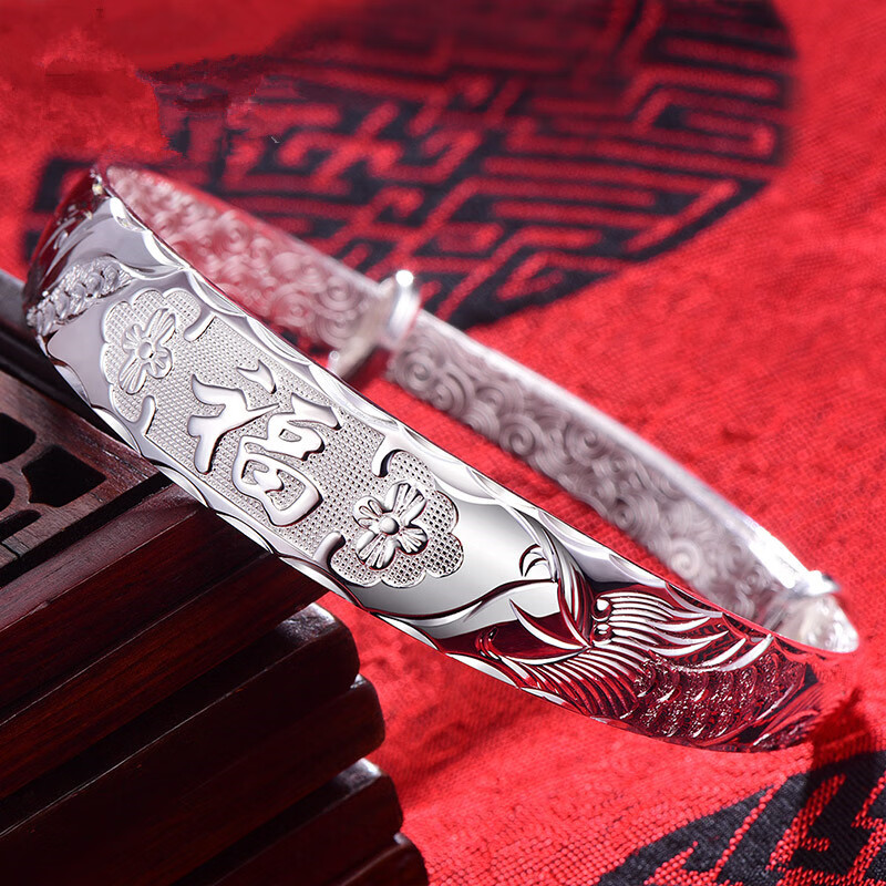 银千惠 s999足银手镯