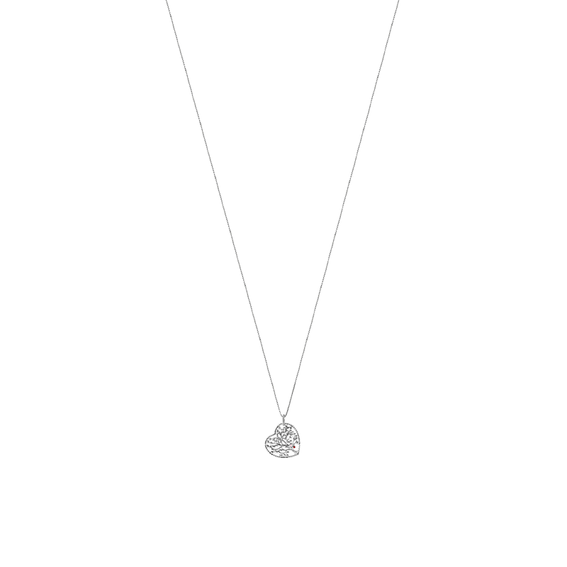 潘多拉 镂空爱心树项链