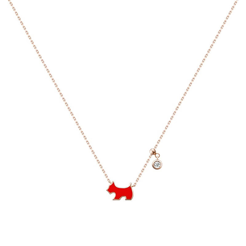 AGATHA玫瑰金温感变色项链