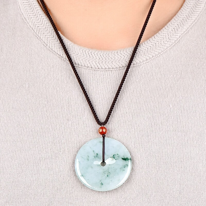 千载一玉 冰糯种 翡翠吊坠