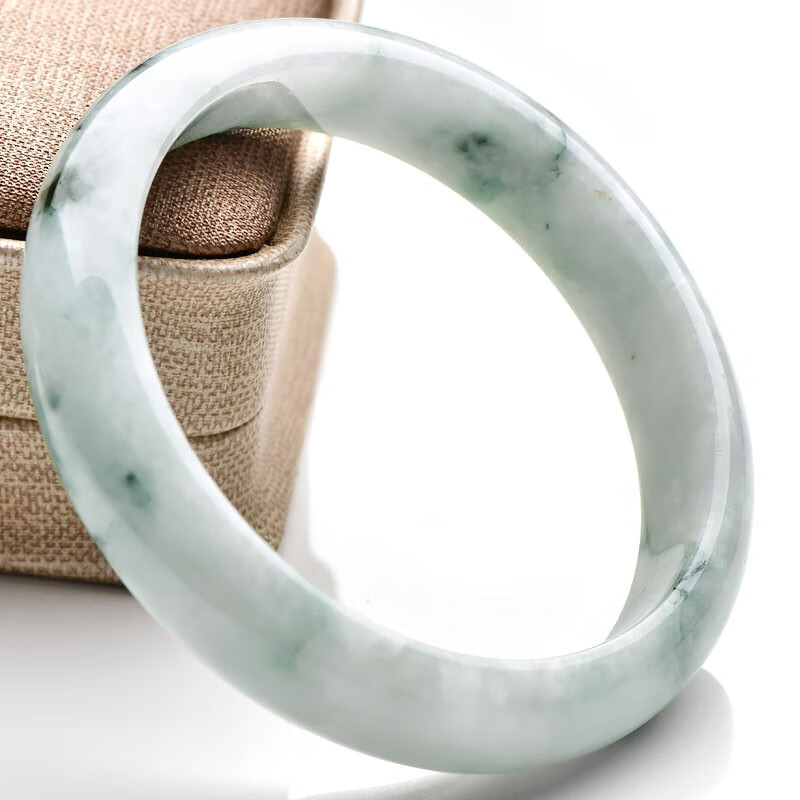 千载一玉 飘花玉翡翠手镯