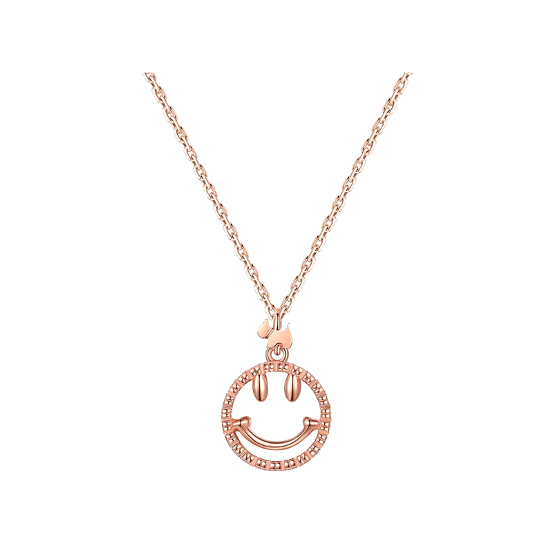 瑷嘉莎 镂空笑脸项链