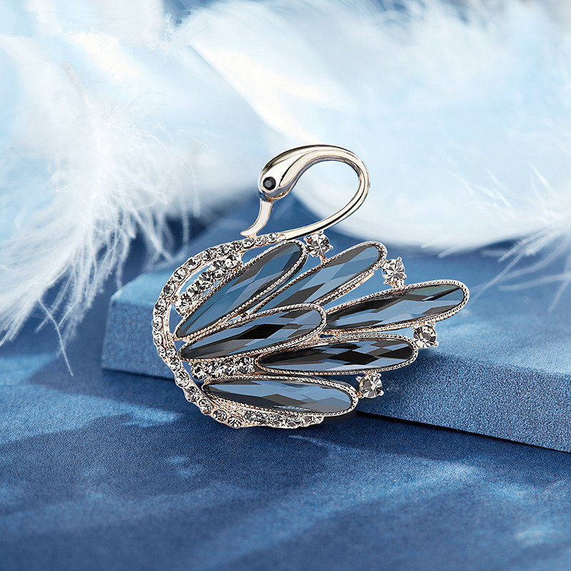 CAROMAY 黑天鹅胸针