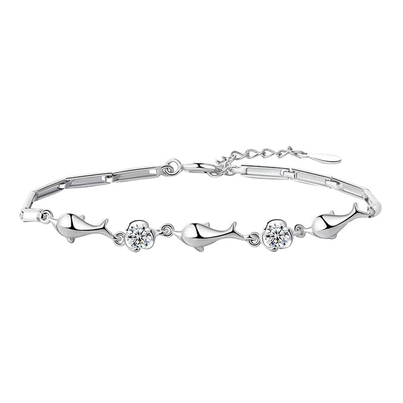 vana 纯白森系海豚手链