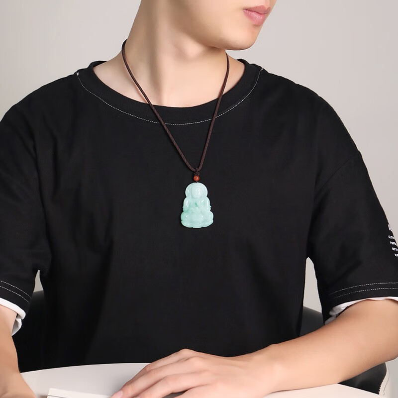 珍唯伊 飘花观音翡翠吊坠