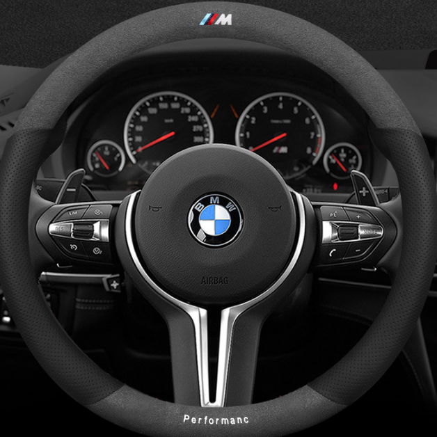 华夏工艺 翻毛皮材质方向盘套