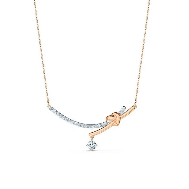 施华洛世奇 玫瑰金项链